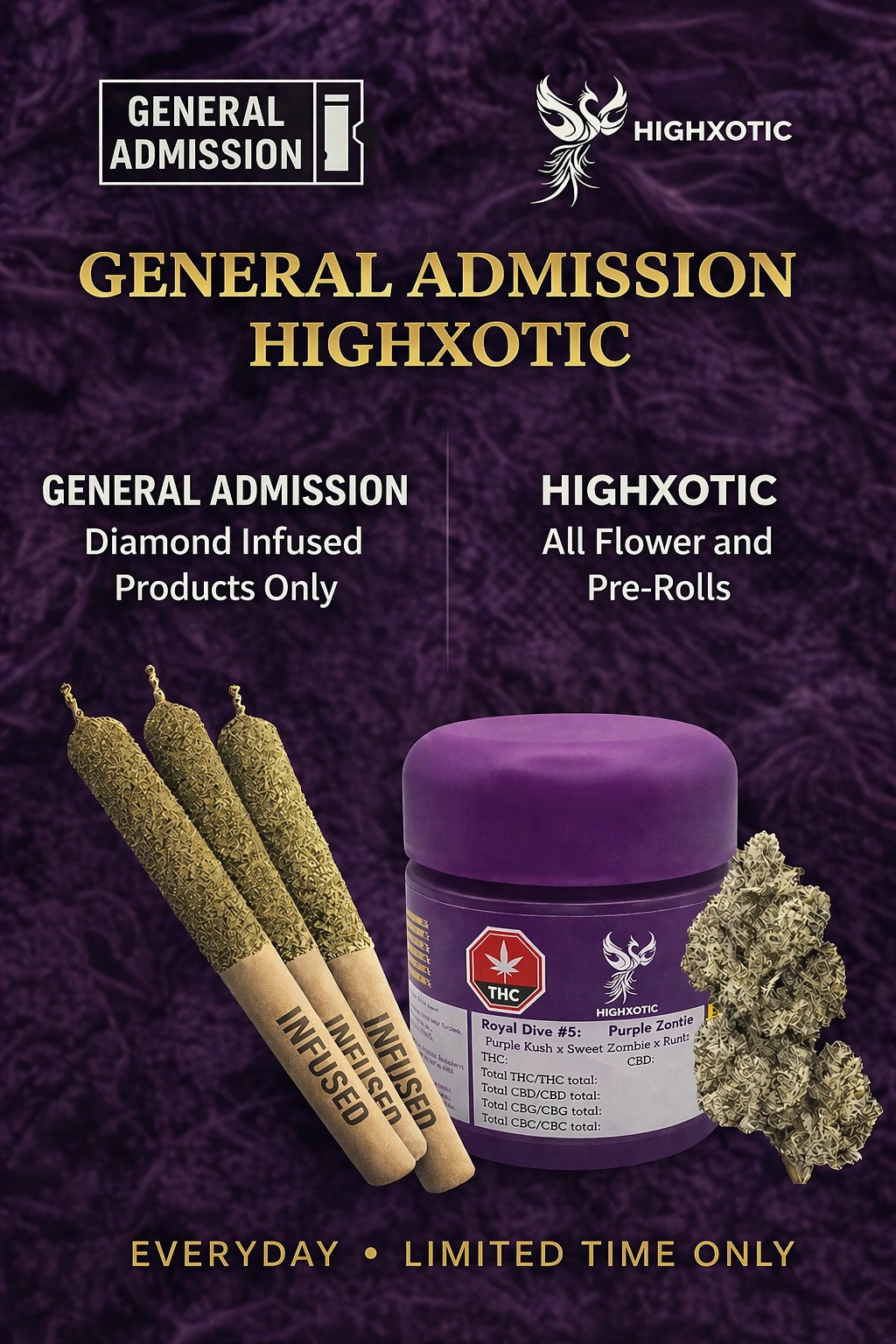 General admission banner